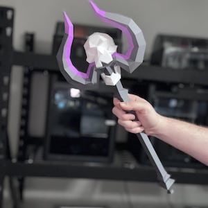 Accursed Sceptre: 3D Printed OSRS RuneScape Staff - Gamer Cosplay Prop