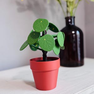 3D Printed Pilea Plant Dinner Decider: Funny Foodie Gift