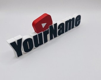 Custom Youtube Nameplate - Personalized Name plate - Youtuber - Influencer