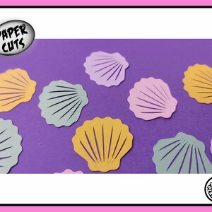 Conchiglia di CARTA da spiaggia fustellata ritaglia forma carina coriandoli artigianali scrapbooking decoupage festa decorazione estiva per bambini carta diario invito matrimonio