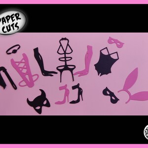 PAPER fetiche stripper sexy bdsm paquete mezcla stiletto máscara playboy conejito troquelado confeti artesanía scrapbooking decoupage fiesta decoración tarjeta
