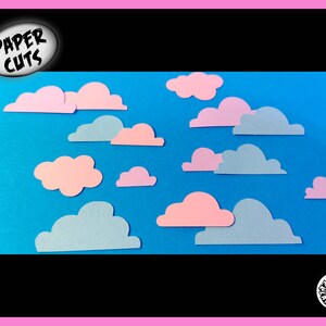 Nuvens de PAPEL cortados confetes artesanato scrapbooking decoupage festa decoração de mesa cartão fazendo chá de bebê céu casamento diário convite