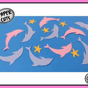 PAPIER Delphin die cut Konfetti Handwerk Scrapbooking Decoupage Party Tischdekoration Kartenherstellung Sommer Journal Einladung zur Taufe