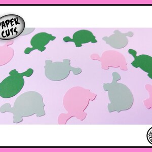 PAPEL tortuga animales troquelados forma linda confeti artesanía scrapbooking decoupage fiesta bebé verano decoración tarjeta diario invitación