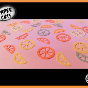 Fetta di CARTA arancia limone frutta fustellata simpatici coriandoli kawaii artigianali scrapbooking decoupage festa decorazione estiva per bambini creazione di biglietti invito