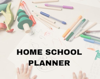 Homeschool Planner Printable | Lesson Plan Template | Daily Weekly Schedule | Digital Download PDF