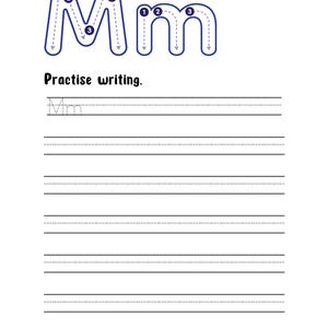 Alphabet Tracing Book Printable | ABC Worksheets Kindergarten | Letter Practice | Digital Download PDF image 12