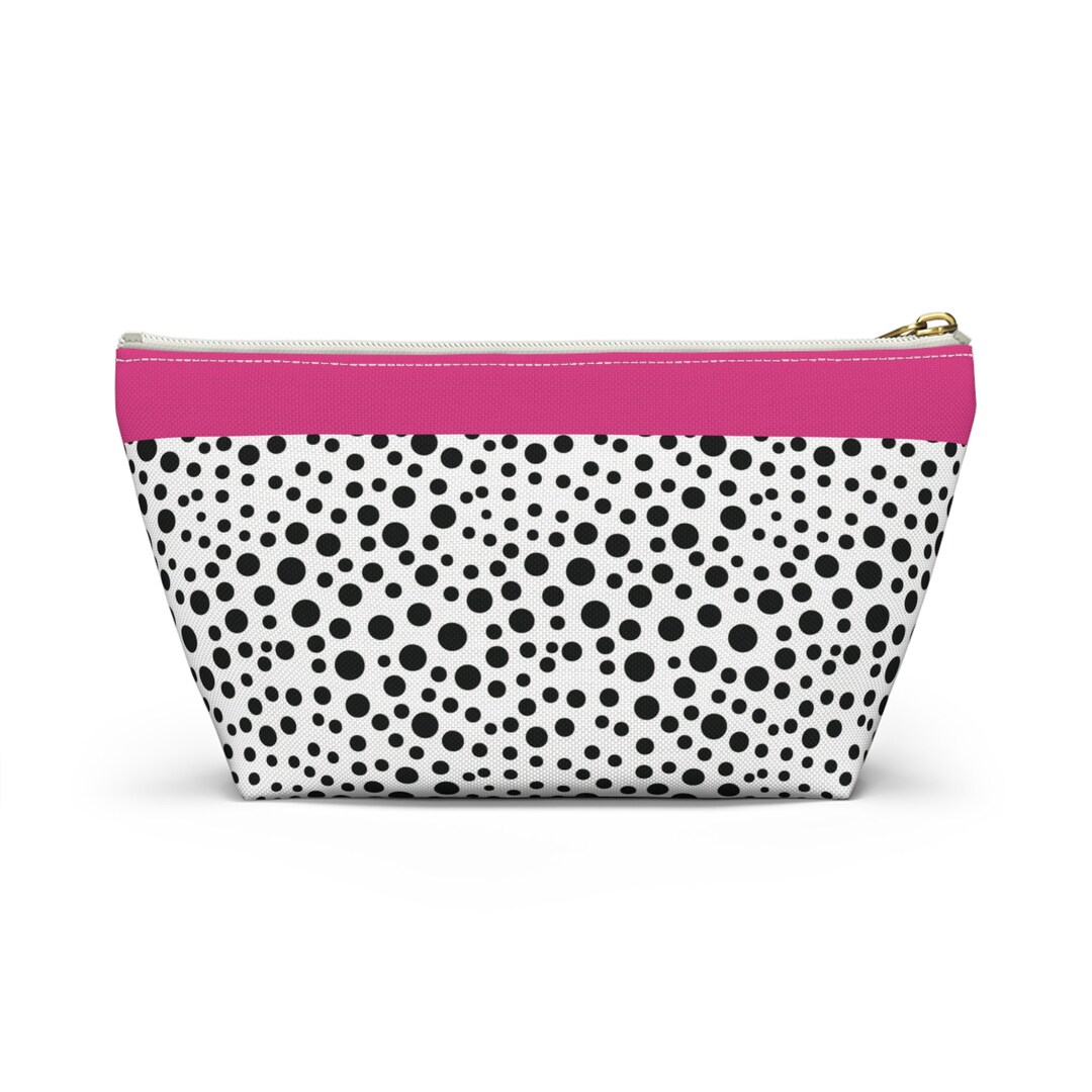 Polka Dot Leather Big U-Zip