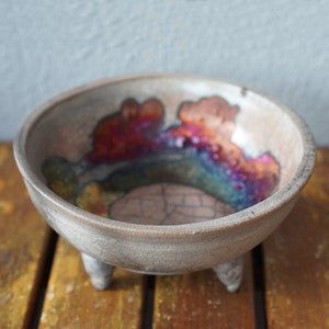 Mizu raku pottery bowl