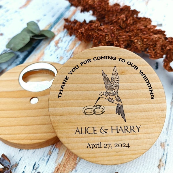 Laser Engraved with Names and Date - Round Bottle Opener - Custom Magnetic Wood Bottle Opener - Coming To Our Wedding - Custom Wedding Favor