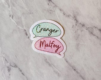Dramione Chat Bubble Sticker: Granger & Malfoy Holographic Fanfic Merch