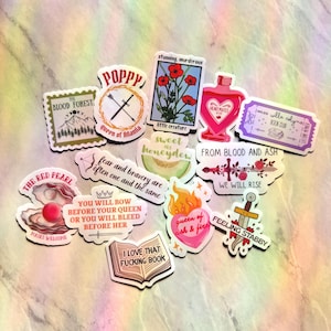 From Blood and Ash Inspired Sticker Pack: FBAA inspired waterproof sticker pack