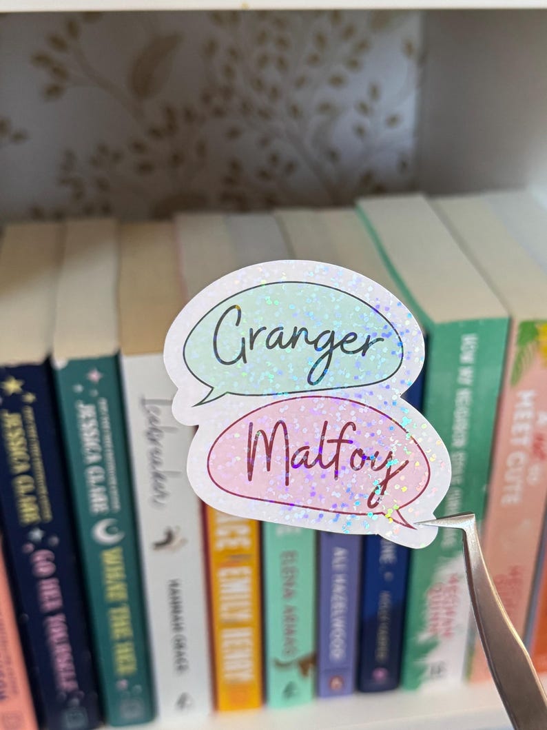 Dramione Chat Bubble Sticker: Granger & Malfoy Holographic Fanfic Merch image 2