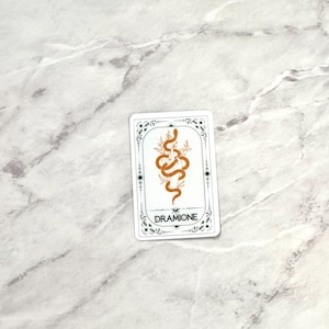 dramione tarot card sticker, malfoy, granger, Draco malfoy, dramione fan club, dramione fanfic, hermione granger