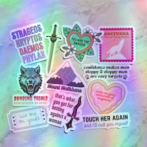 Dire Bound Inspired Sticker Pack - 11 Waterproof Bookish Stickers