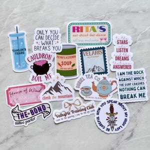 ACOTAR Inspired Sticker Pack: Bookish Waterproof Vinyl Stickers