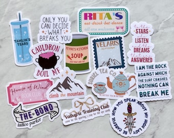 ACOTAR Inspired Sticker Pack: Bookish Waterproof Vinyl Stickers