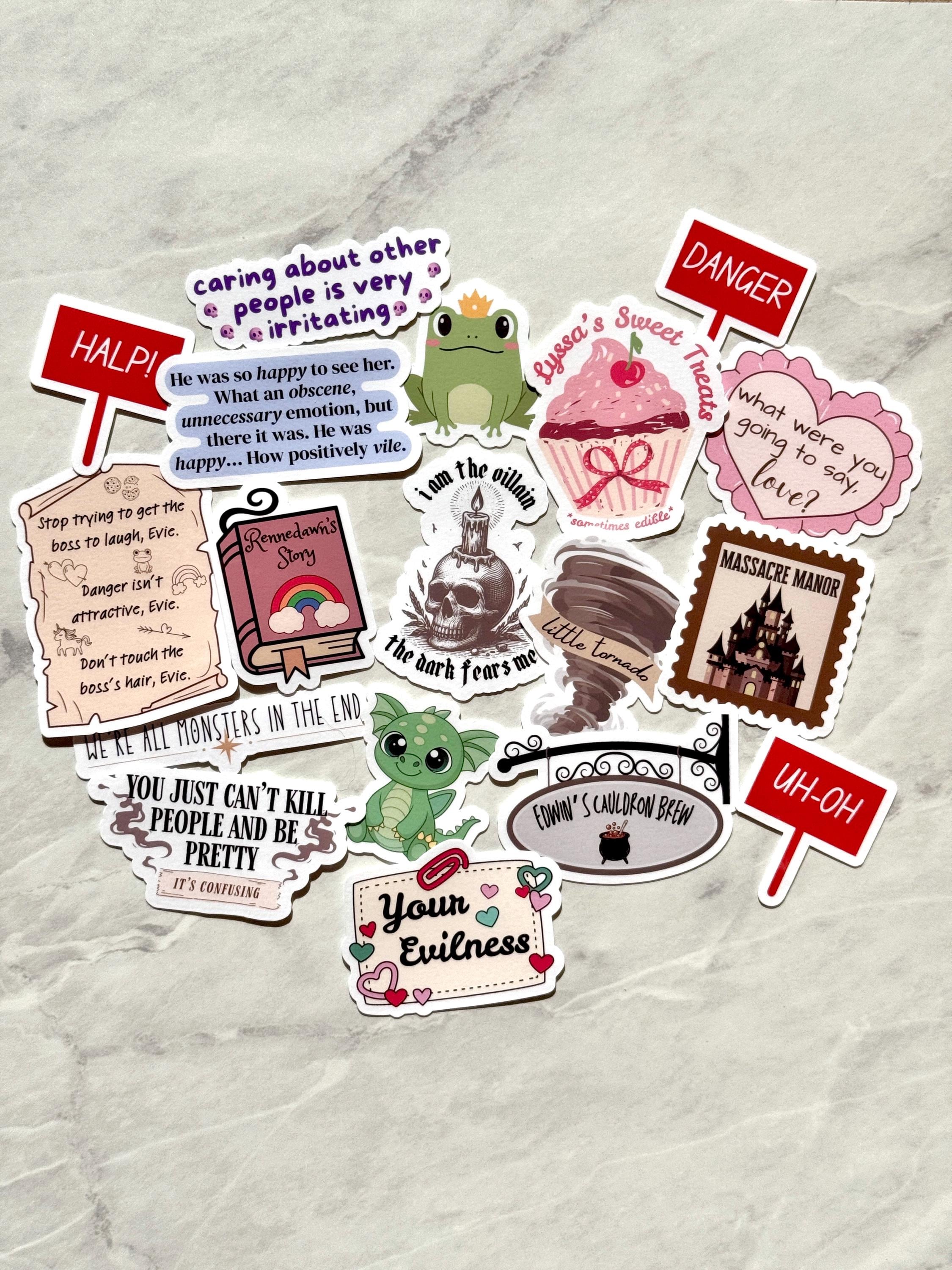Assistant to the Villain Series Inspired Sticker Pack, Pack of 18 Water ...