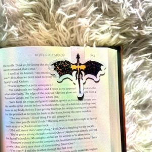 Fourth Wing Tairn & Andarna Dragon Magnetic Bookmark: Holographic Relic Tattoo