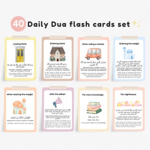 Kids Dua Cards, Islamic Kids Printables, Duas for Kids, Children Dua Book, Prayer Cards, Dua Flashcards, Duas PDF, Daily Duas for Kids