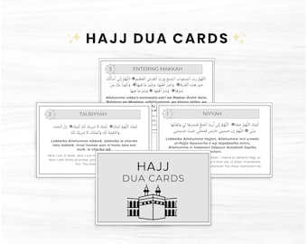 Hajj Dua Cards, Islamic Prayer Flashcards (Printable PDF)