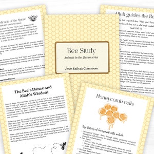BEE Unit Study, Life Cycle, Anatomy, Nature Study, Islamic, Science, Muslim Homeschool, Montessori