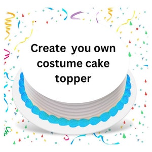 Decorazione per torta commestibile con immagine personalizzata - Design personalizzato (NON TAGLIATA)