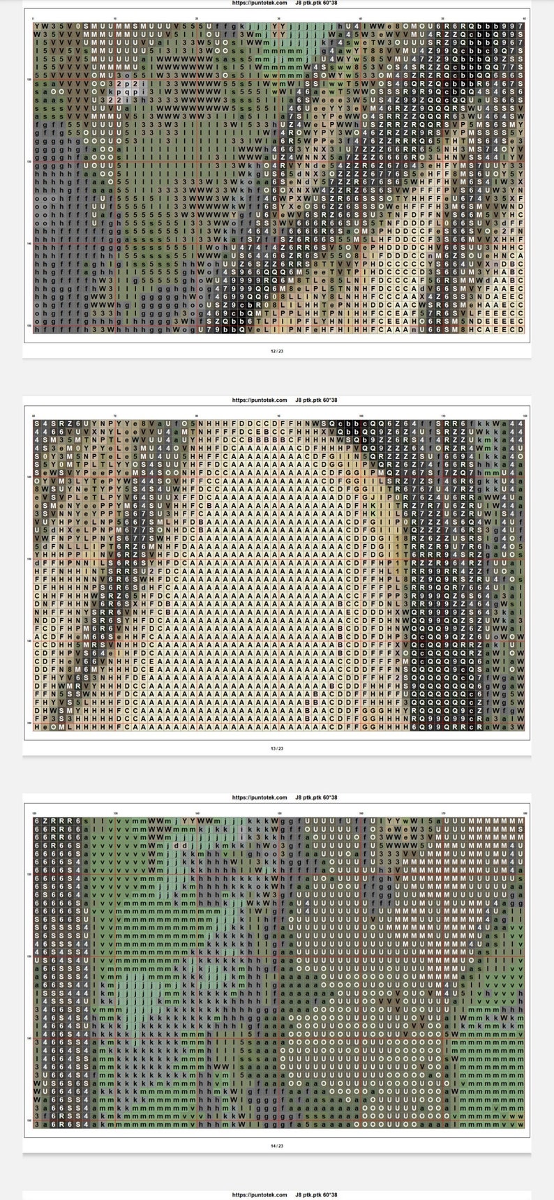 PDF cross stitch pattern. Japanese in profile image 3