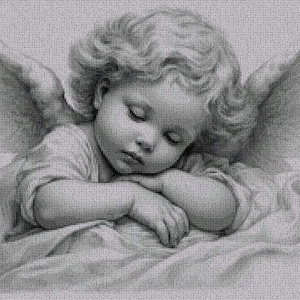 PDF cross stitch pattern. little angel image 1