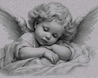 PDF cross stitch pattern. little angel