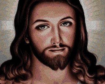 Printable PDF cross-stitch pattern. Sacred Heart