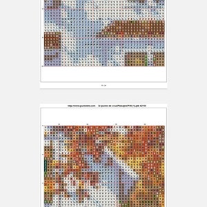 PDF cross stitch pattern. house landscape image 3