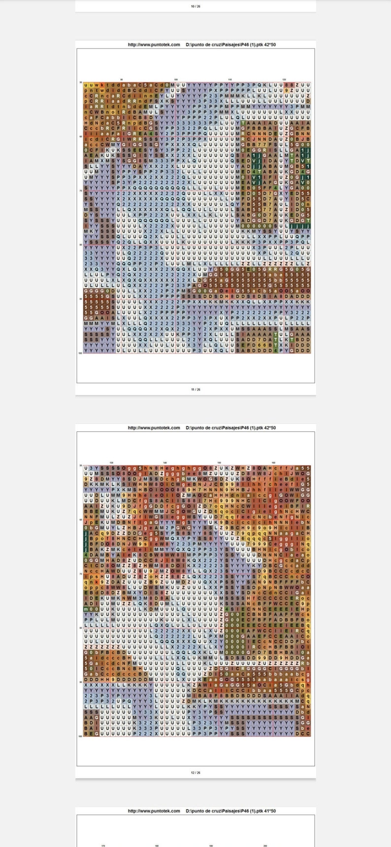 PDF cross stitch pattern. house landscape image 3