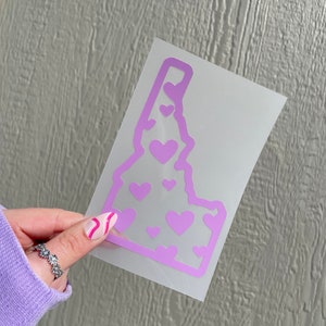 State Outline Hearts Decal - Idaho