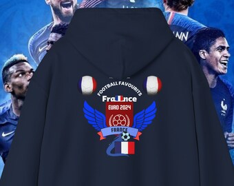 France Football Europa 2024 Kapuzen-Sweatshirt Geschenk für ihn und Fußballfans