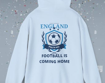 Fußball kommt nach Hause Kapuzen-Sweatshirt | Eurocup 2024 England Hoodie | Fußball Hoodie | Fußball-Liebhaber-Hoodie | Unterstütz England Hoodie