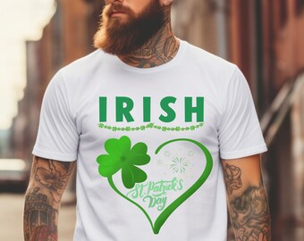 Tshirt St Patricks Day Irische Liebe T-Shirt Geschenk Liebe Iren Frauen Männer T-Shirt Geschenk Klee Romantik Shirt St Patricks Day Feier T-Shirts