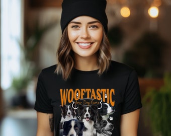 Tshirt Personalisiertes Wooftastic Dog Bootleg Style T-Shirt mit Hundenamen Perfektes Geschenk Hundeliebhaber Freunde Shirt Hundemama personalisiertes Tshirt