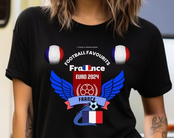 France Football Europa 2024 Sommer-T-Shirt Geschenk für Fußballliebhaber, die das französische Fußballteam unterstützen