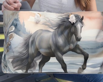 Horse Design Tote Bag Equestrian Themed Reusable Shopping Bag Perfect Gift for Horse Lovers & Stylish Daily Use