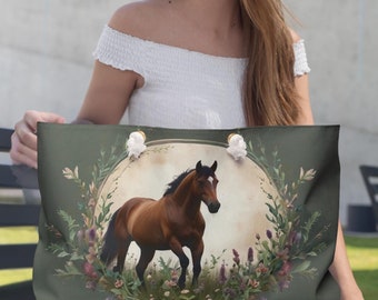 Horse Tote Bag | Equestrian Style, Durable Canvas, Perfect for Riding Gear & Everyday Use, Unique Horse Lover Gift