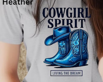 Cowgirl Tee Shirt, Western Country Style Ranch Cowgirl Rodeo Tee, Graphic Tee Shirt, Horse Lover Clothing, Country Spirit Life