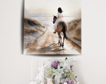 Equine Art Canvas Print Horse Decor Equestrian Gift Wild Horse Wall Art Nature Inspired Home Decor