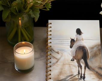 Horse Journal  Personalize Spiral Notebook for Girls Equestrian Daily Log Riding Lesson Record Book  Pony Horse Lover Gift Writing & Planner