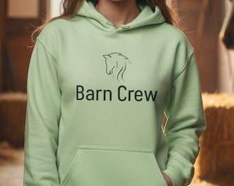 Horse Personalize Hoodie Equestrian Sweatshirt - Barn Crew Apparel
