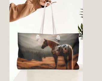 Horse Print Canvas Tote Bag, Large Reusable Shopping Bag, Eco-Friendly Gift for Women, Animal Lover Accessory, Durable & Stylish Beach Bag