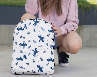 Horse Themed Backpack Equestrian School Bag for Horse Lovers Stylish & Durable Horseback Riding Pack Perfect Gift