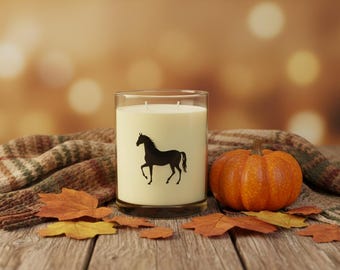Horse Lovers Scented Candle Equestrian Home Decor, Aromatherapy Gift