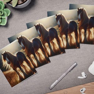 Equestrian Bliss 5 Clydesdale Horse blanco wenskaarten, charmante ontwerpen voor oprechte opmerkingen, perfect cadeau voor paardenliefhebbers
