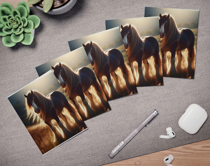 Featured listing image: Equestrian Bliss 5 Clydesdale Horse Blank Greeting Cards Perfect Gift Idea